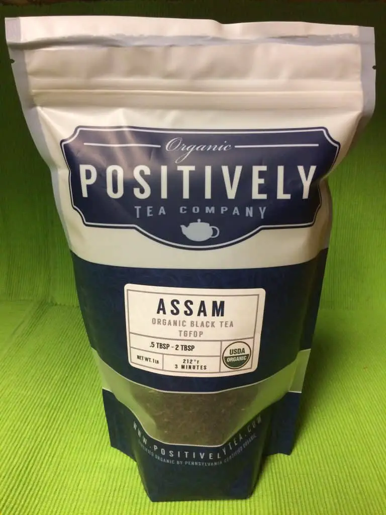 Black tea from Assam is packed by Organic Positively Tea