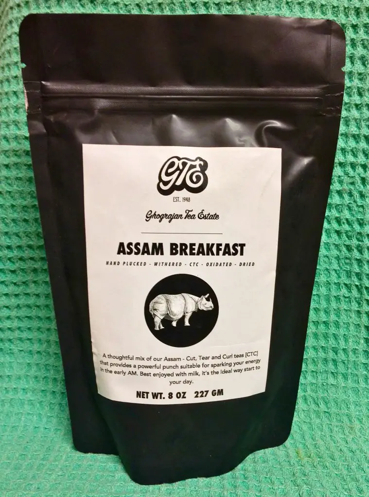 Some of the best Black Tea, a packet of the Ghograjan Tea Estate in Assam, India