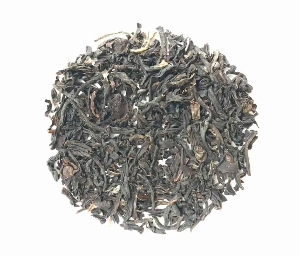 Assam black tea from Organic Positively Tea Co is whole leaf