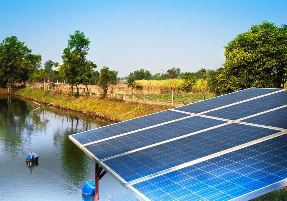Water pumps powered with solar energy