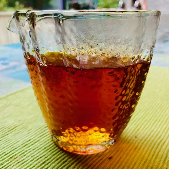 black tea grown in a home tea garden