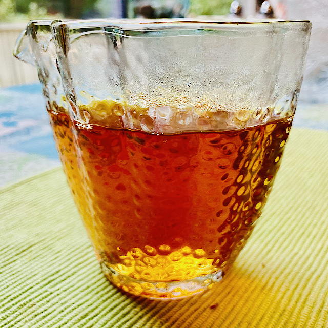 Black tea made at home from Camellia sinensis tea leaves