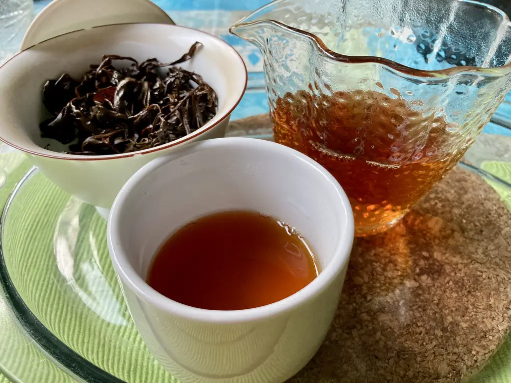 Serving of black tea